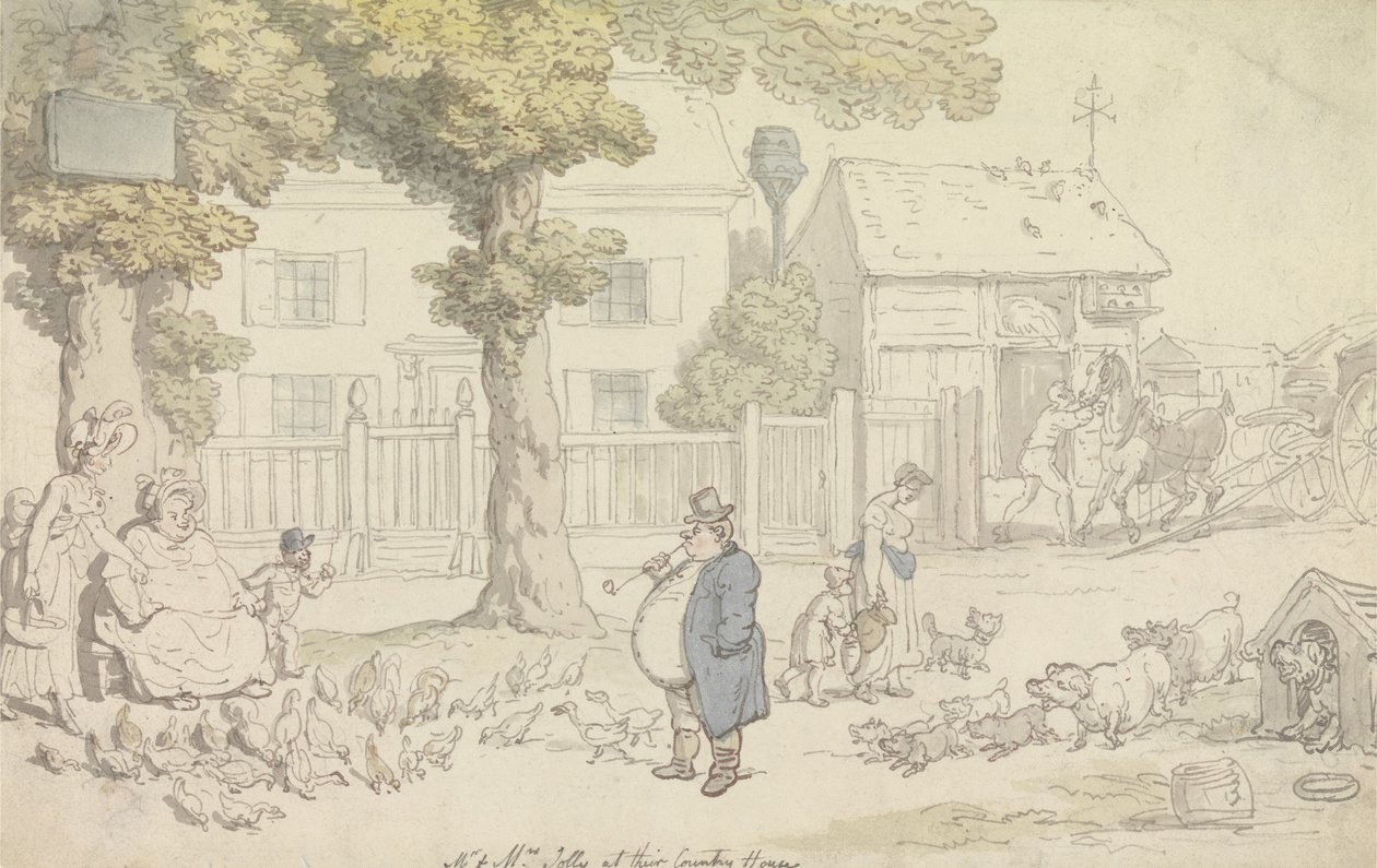 M. et Mme Jolly dans leur maison de campagne - Thomas Rowlandson