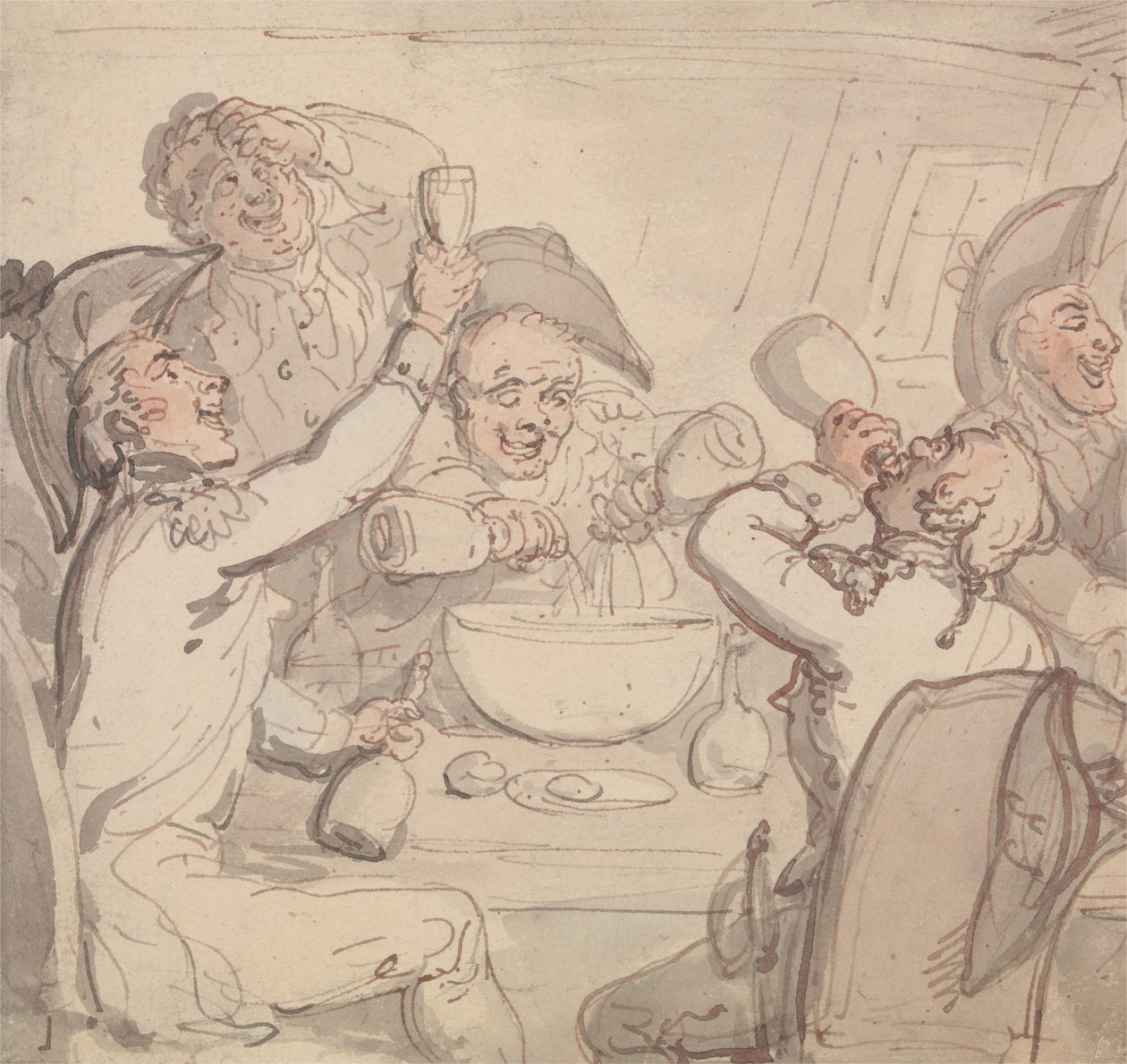 Des officiers de marine et un bol de punch - Thomas Rowlandson