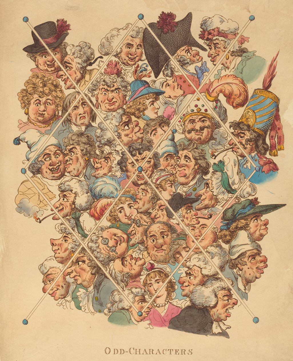 Personnages bizarres, publié en 1801 - Thomas Rowlandson