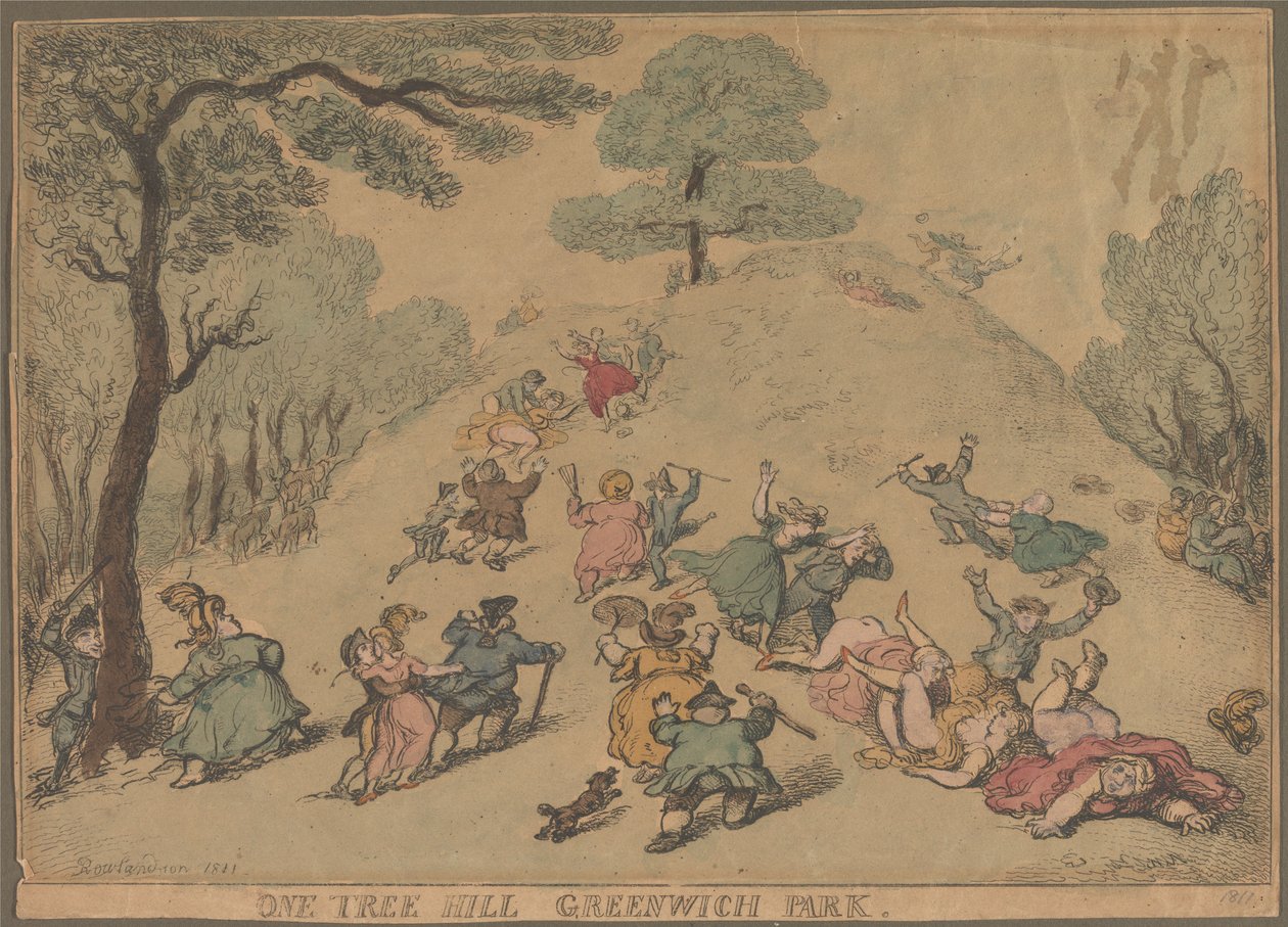 One Tree Hill, Greenwich Park - Thomas Rowlandson