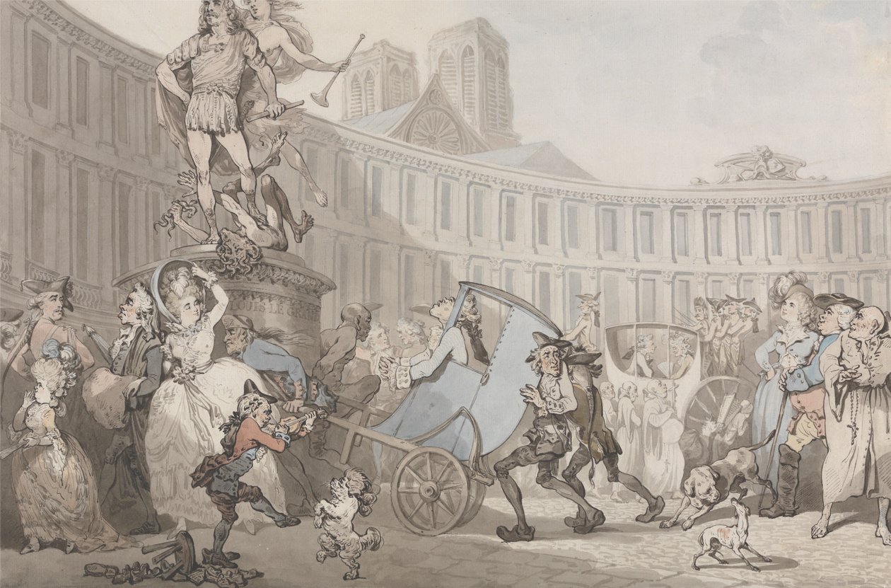 Place des Victoires, Paris - Thomas Rowlandson