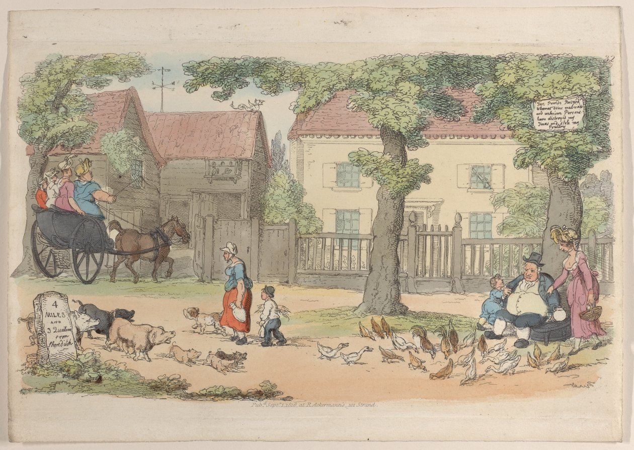 Planche 32, du Monde en miniature, 1816 - Thomas Rowlandson