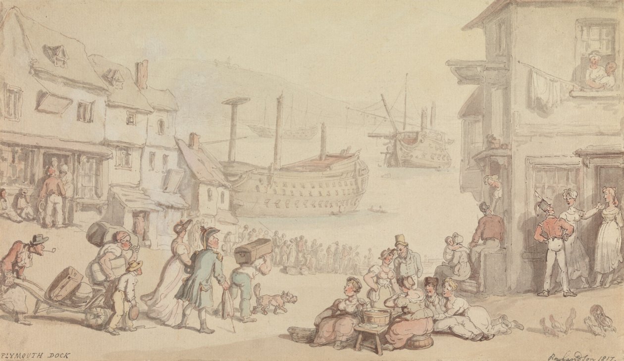 Quai de Plymouth - Thomas Rowlandson
