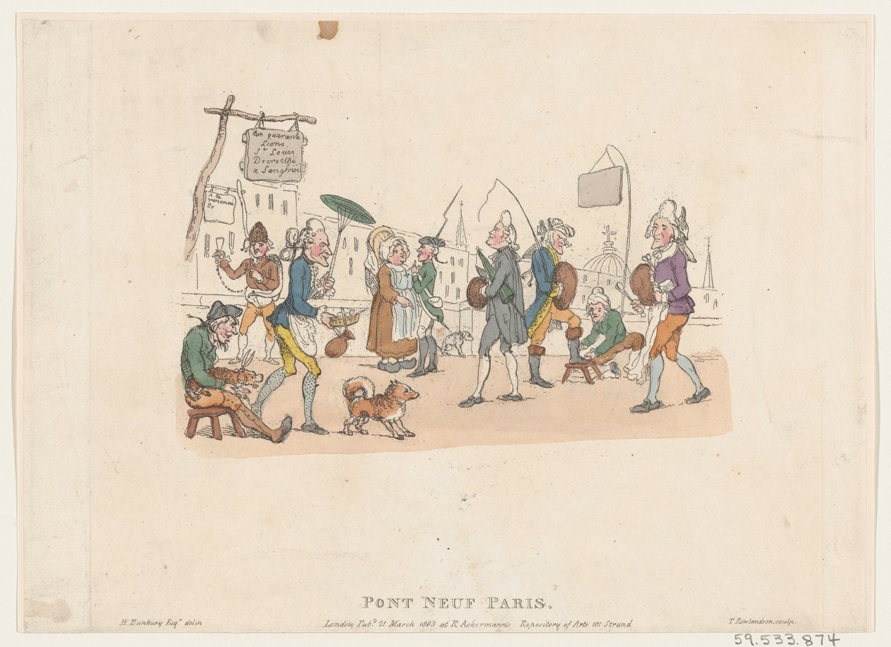 Pont Neuf, Paris, 1er mai 1803 - Thomas Rowlandson