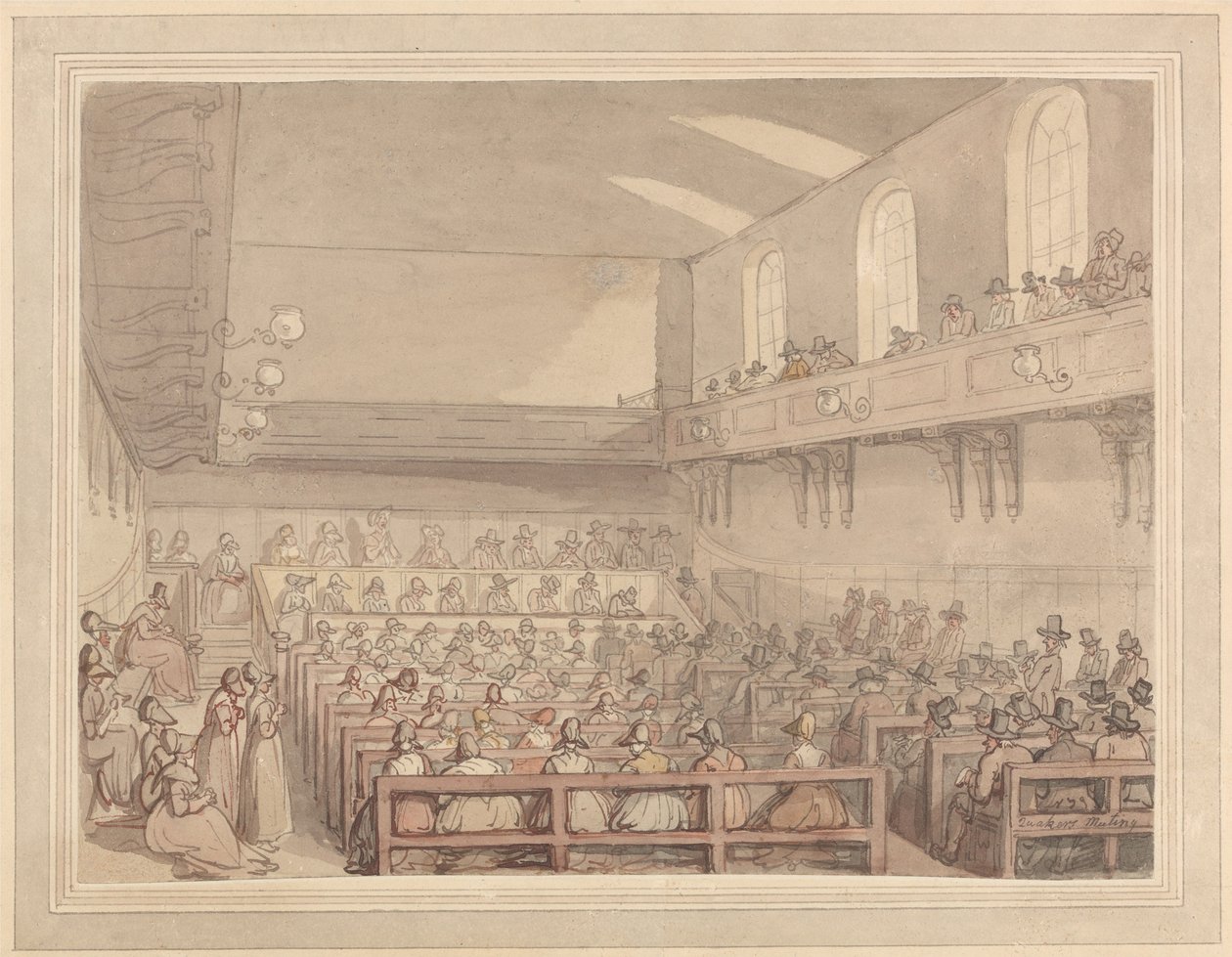 Réunion des Quakers - Thomas Rowlandson