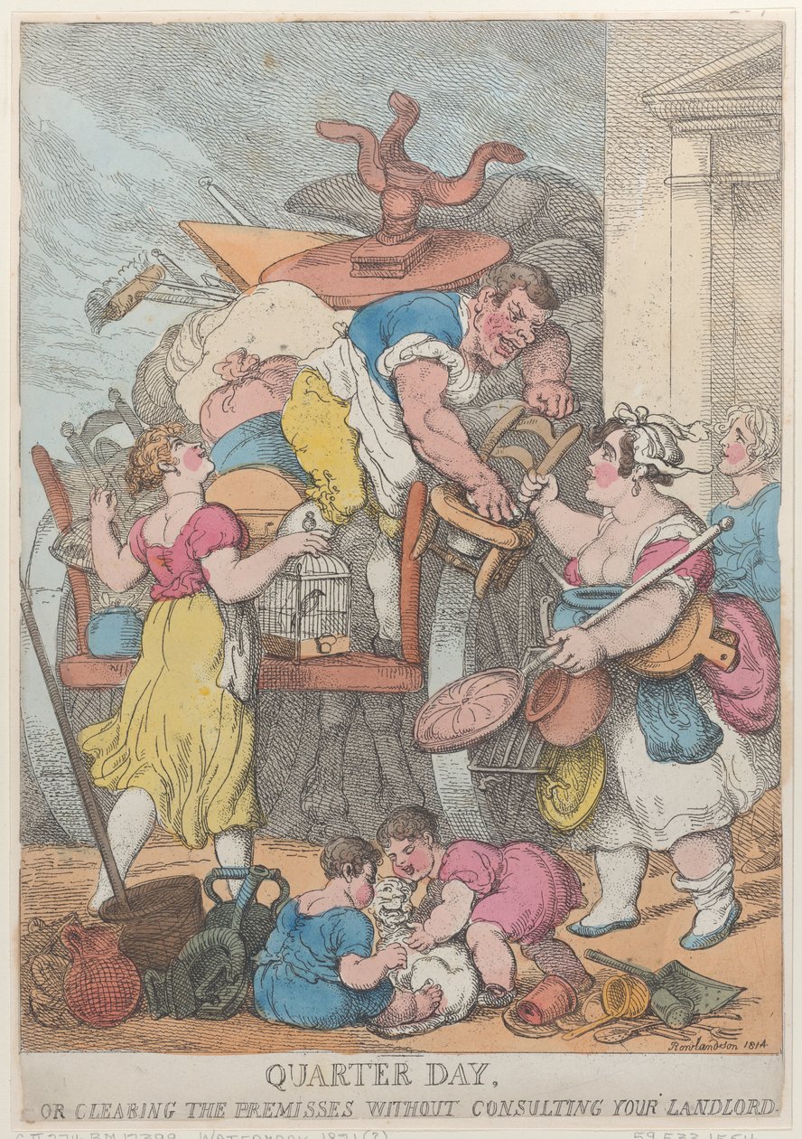 Le « Quarter Day », ou comment quitter les lieux sans consulter son propriétaire - Thomas Rowlandson
