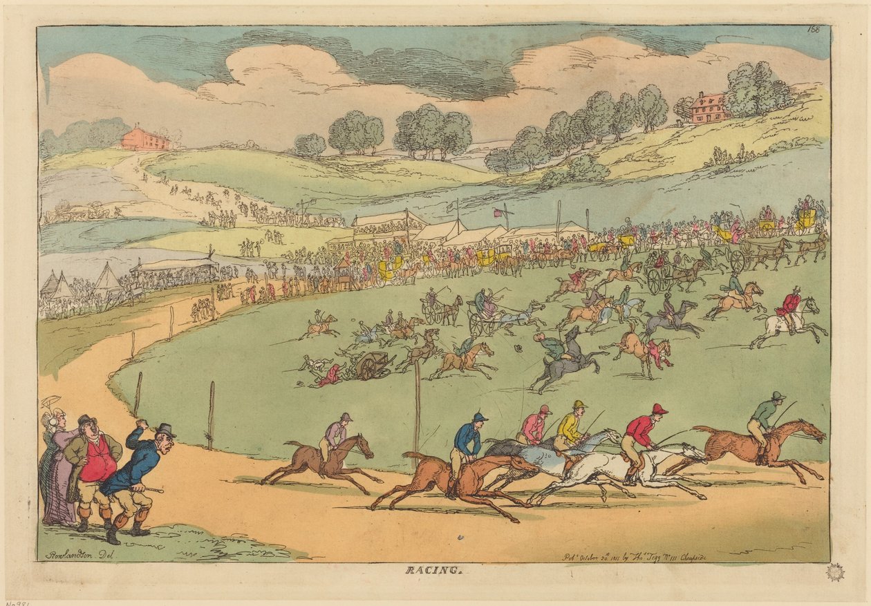 Course automobile - Thomas Rowlandson