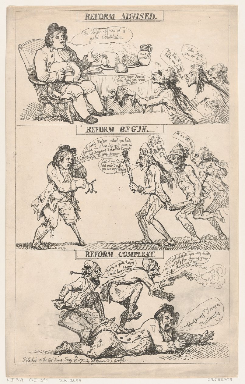Réforme recommandée, réforme engagée, réforme achevée - Thomas Rowlandson