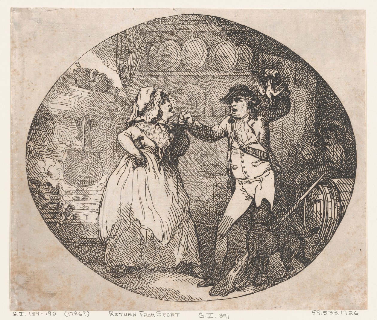 Retour de la chasse, 1786 - Thomas Rowlandson
