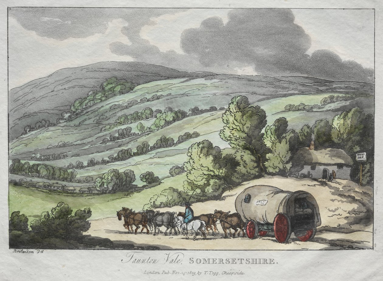 Esquisses de Rowlandson de la nature : Taunton Vale, Somersetshire - Thomas Rowlandson