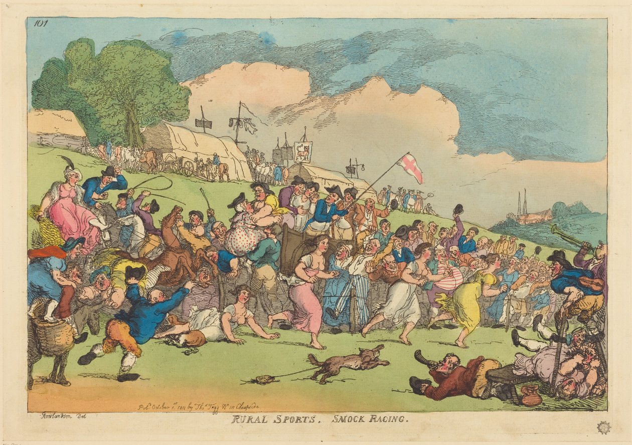 Sports ruraux. Courses de blouses - Thomas Rowlandson
