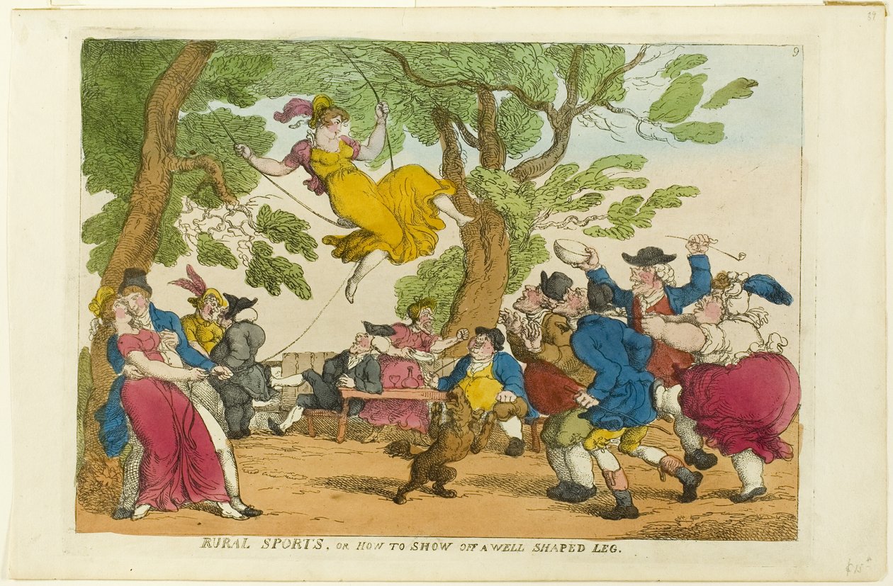 Sports ruraux, ou comment montrer une jambe bien formée - Thomas Rowlandson
