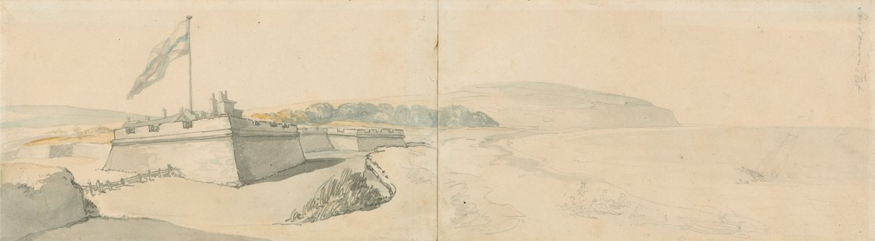Le fort de Sandown - Thomas Rowlandson