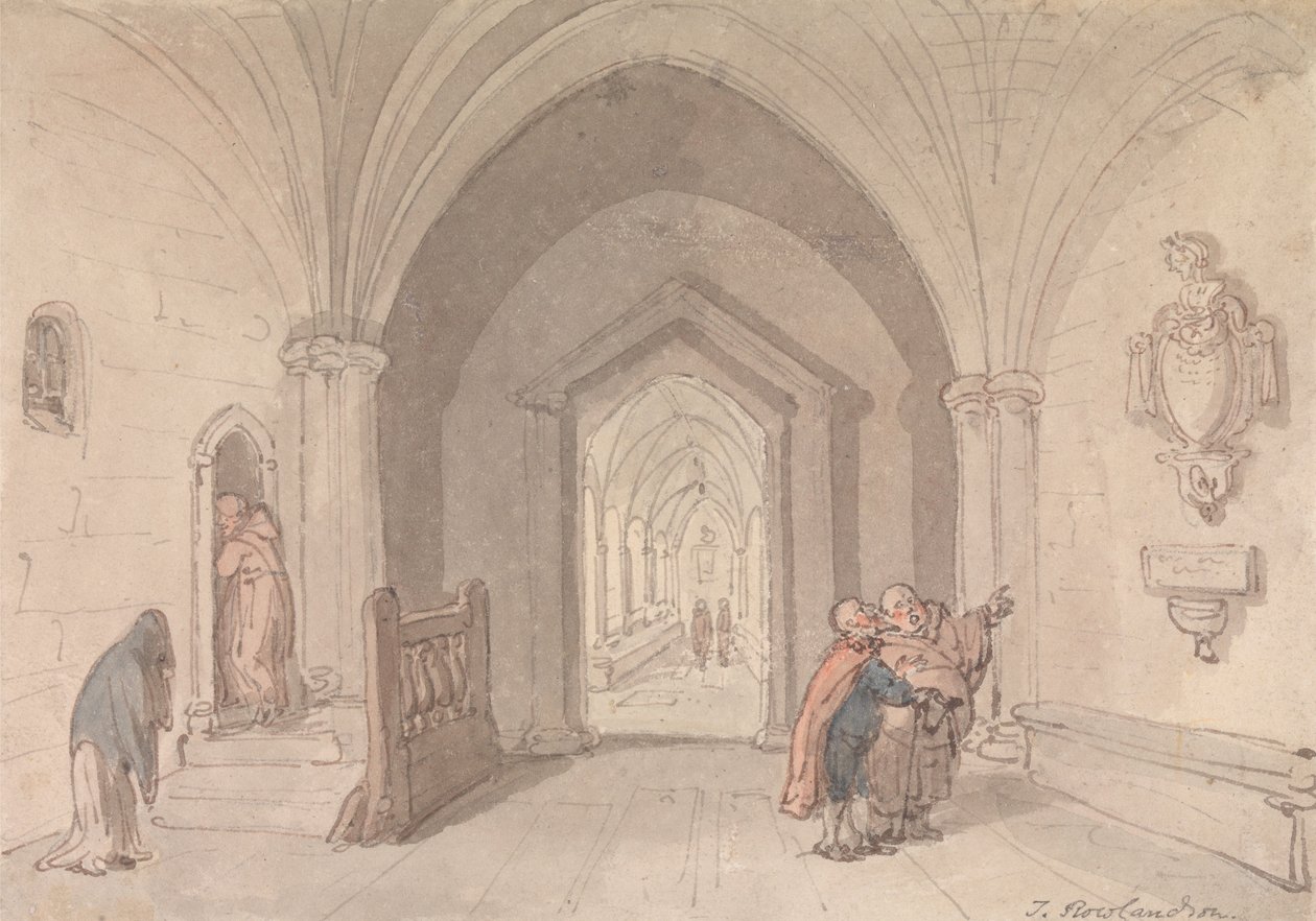 Scène dans un monastère - Thomas Rowlandson