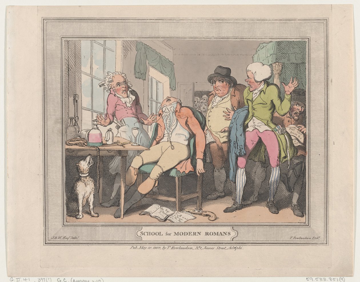 École pour Romains modernes, 10 mai 1802 - Thomas Rowlandson
