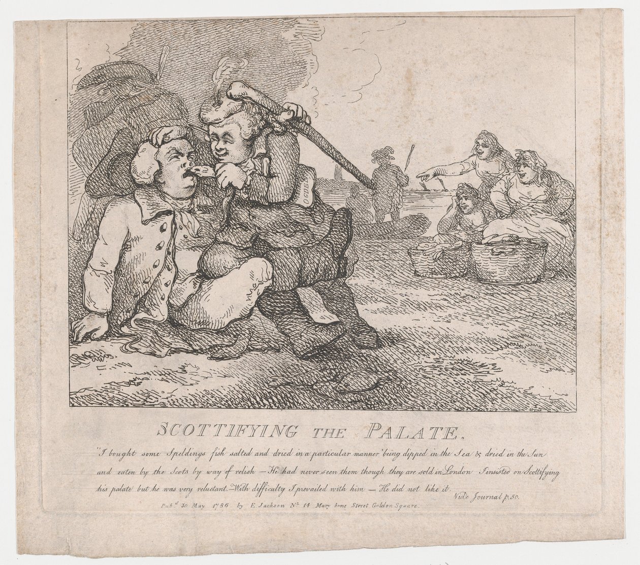Scottifying the Palate Picturesque Beauties of Boswell, Part the First, 30 mai 1786 - Thomas Rowlandson