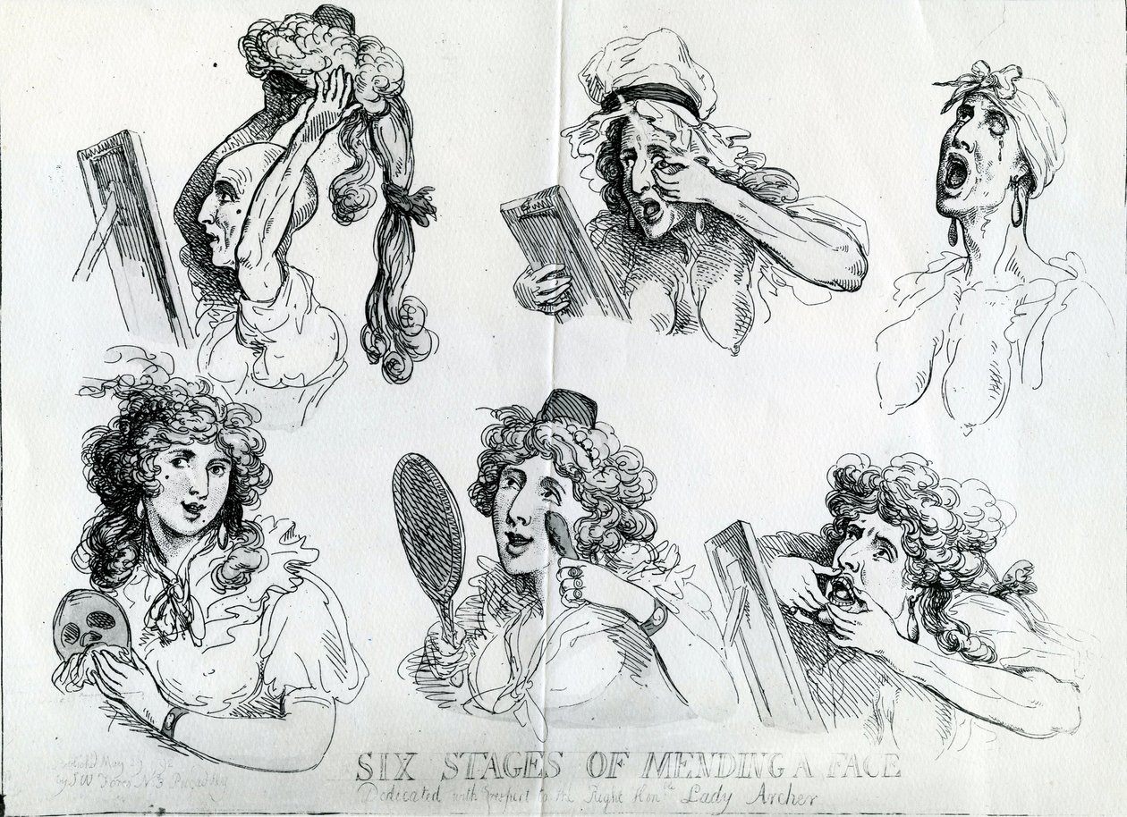 Six étapes pour réparer un visage - Thomas Rowlandson