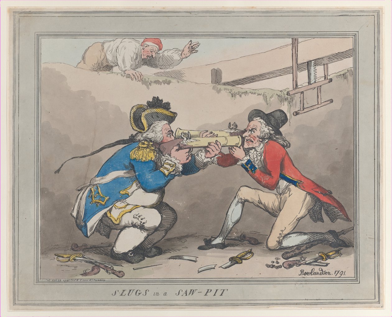 Limaces dans une fosse à sciure, 28 octobre 1791 - Thomas Rowlandson