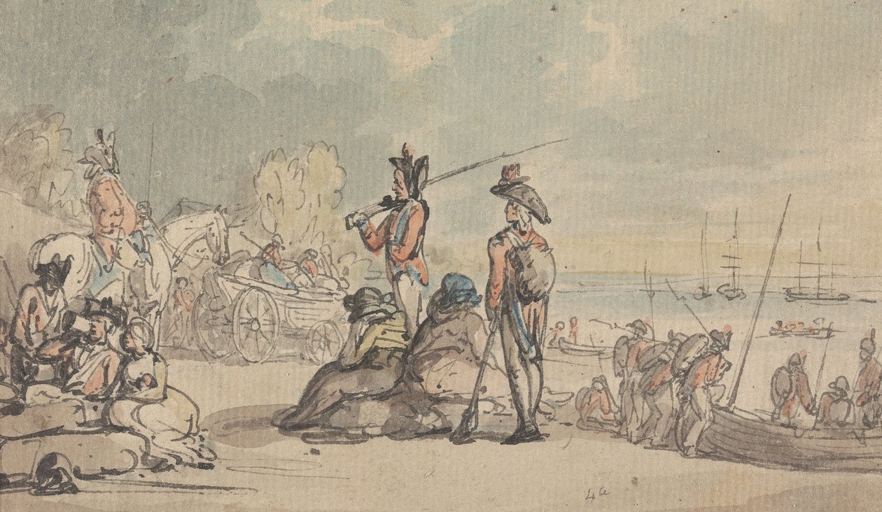 Embarquement des soldats - Thomas Rowlandson