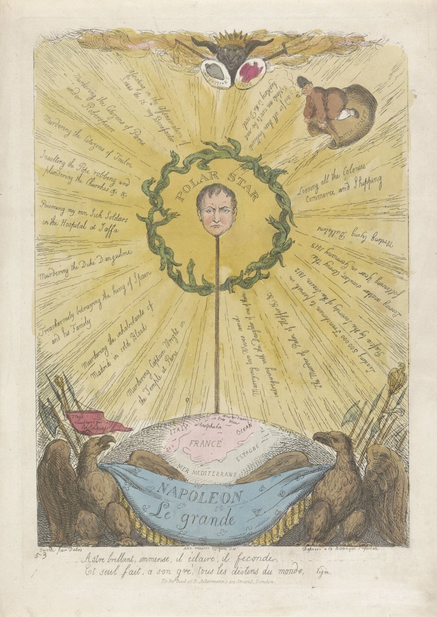 Caricature représentant Napoléon sous les traits de l