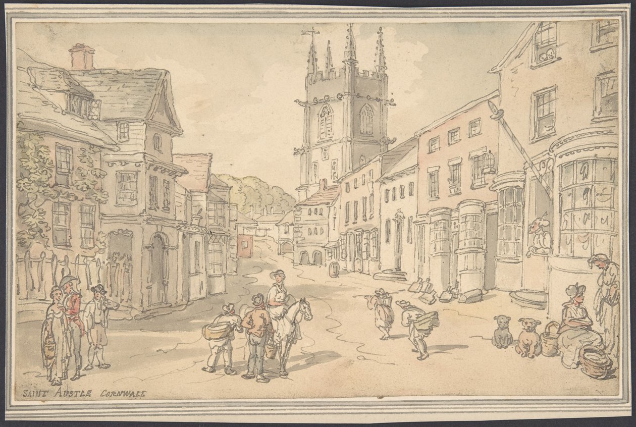 St. Austle, Cornouailles - Thomas Rowlandson