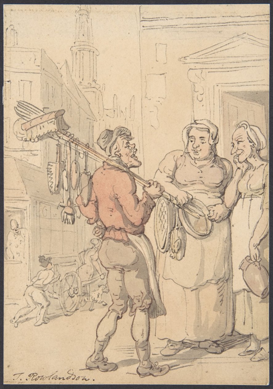 Scène de rue : un vendeur de pinceaux - Thomas Rowlandson