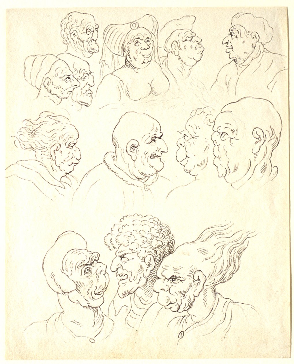 Études de têtes grotesques - Thomas Rowlandson