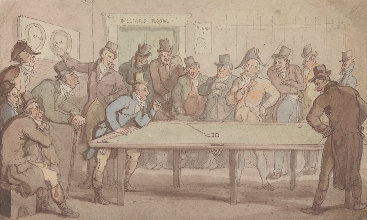 La salle de billard - Thomas Rowlandson