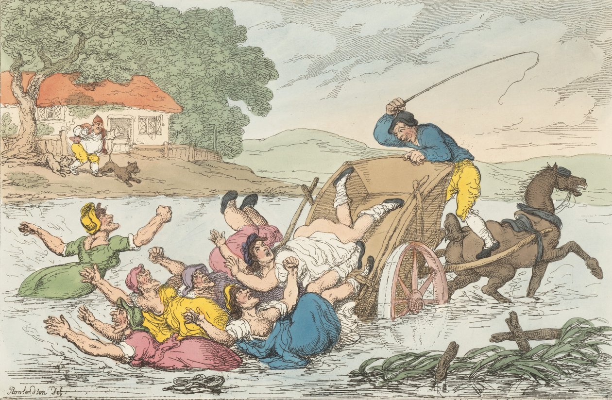 Le charretier et les gitans - Thomas Rowlandson