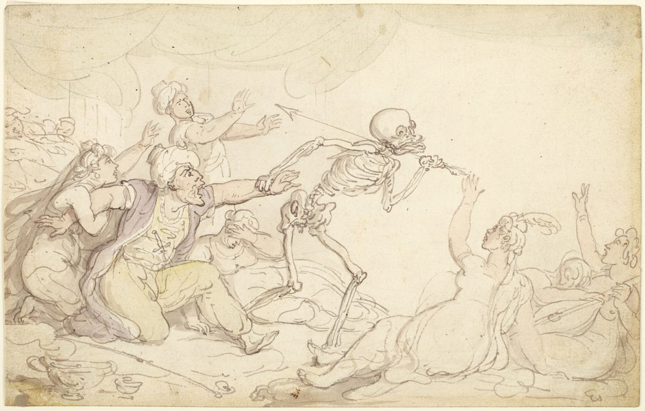 La danse de la mort : le nabab capturé dans son harem - Thomas Rowlandson