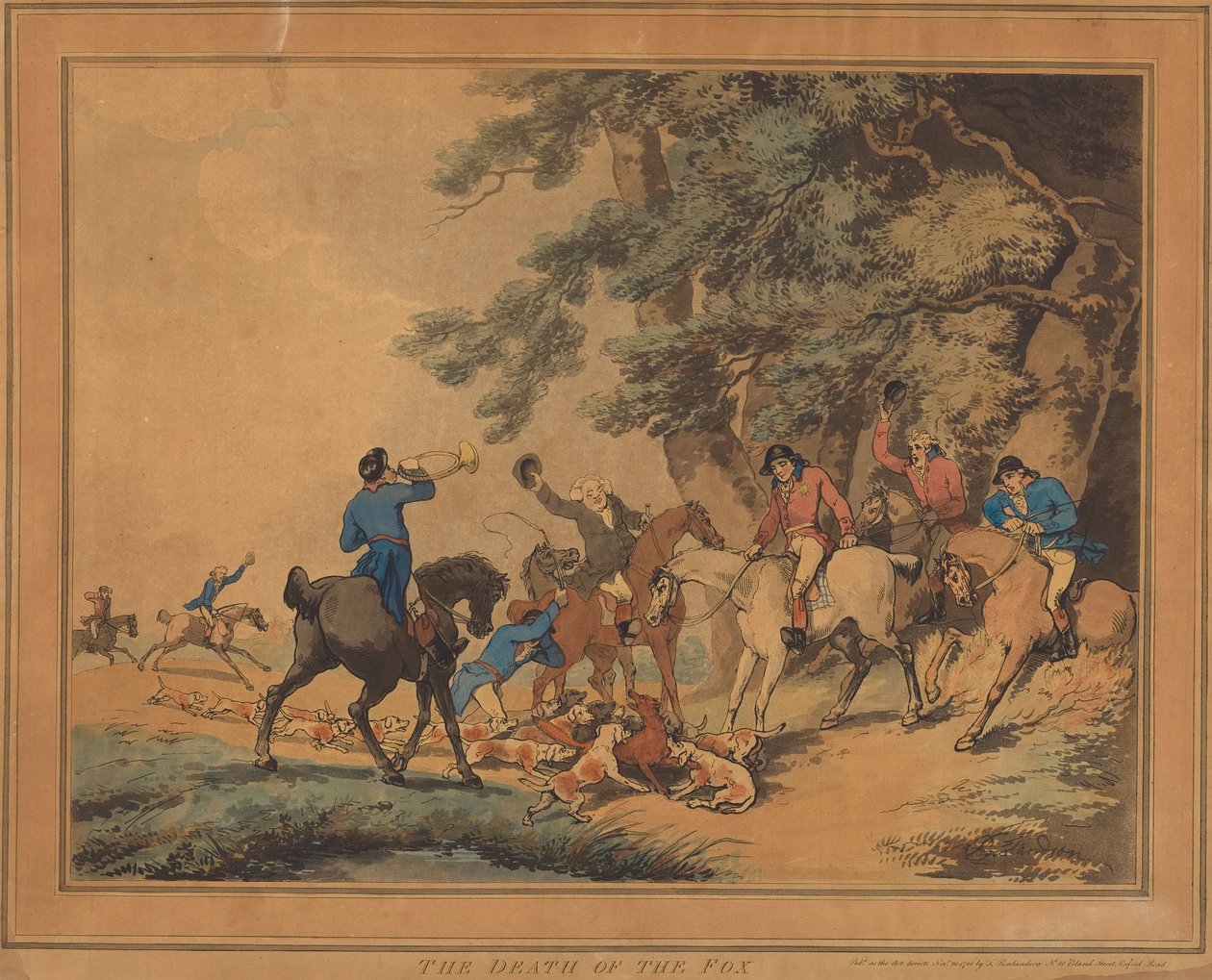 La mort du renard - Thomas Rowlandson