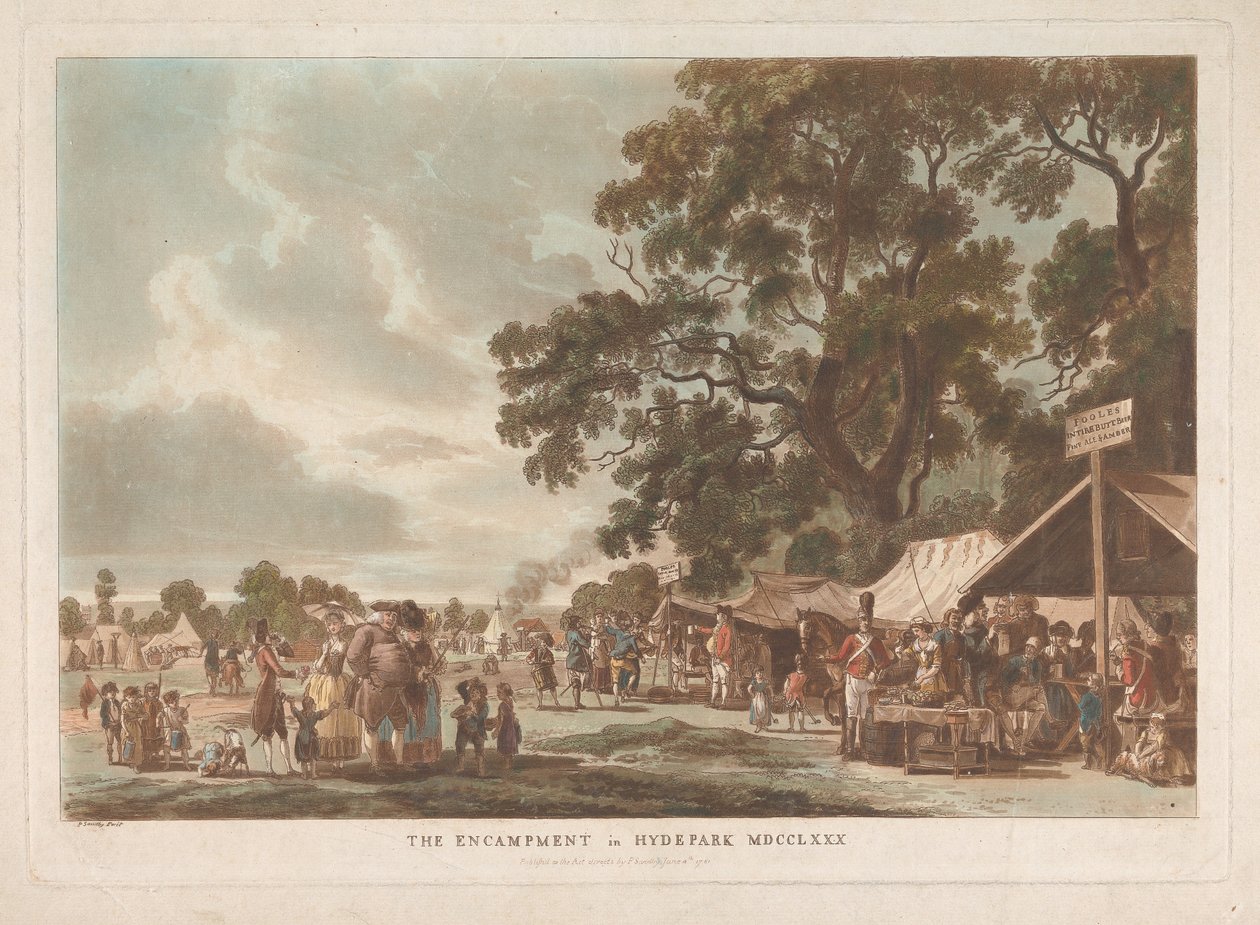 Le campement de Hyde Park - Thomas Rowlandson