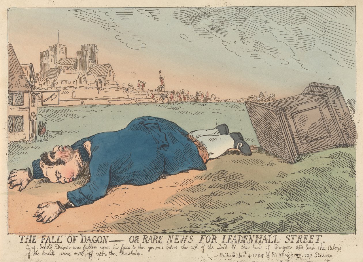La chute de Dagon – ou des nouvelles insolites pour Leadenhall Street - Thomas Rowlandson