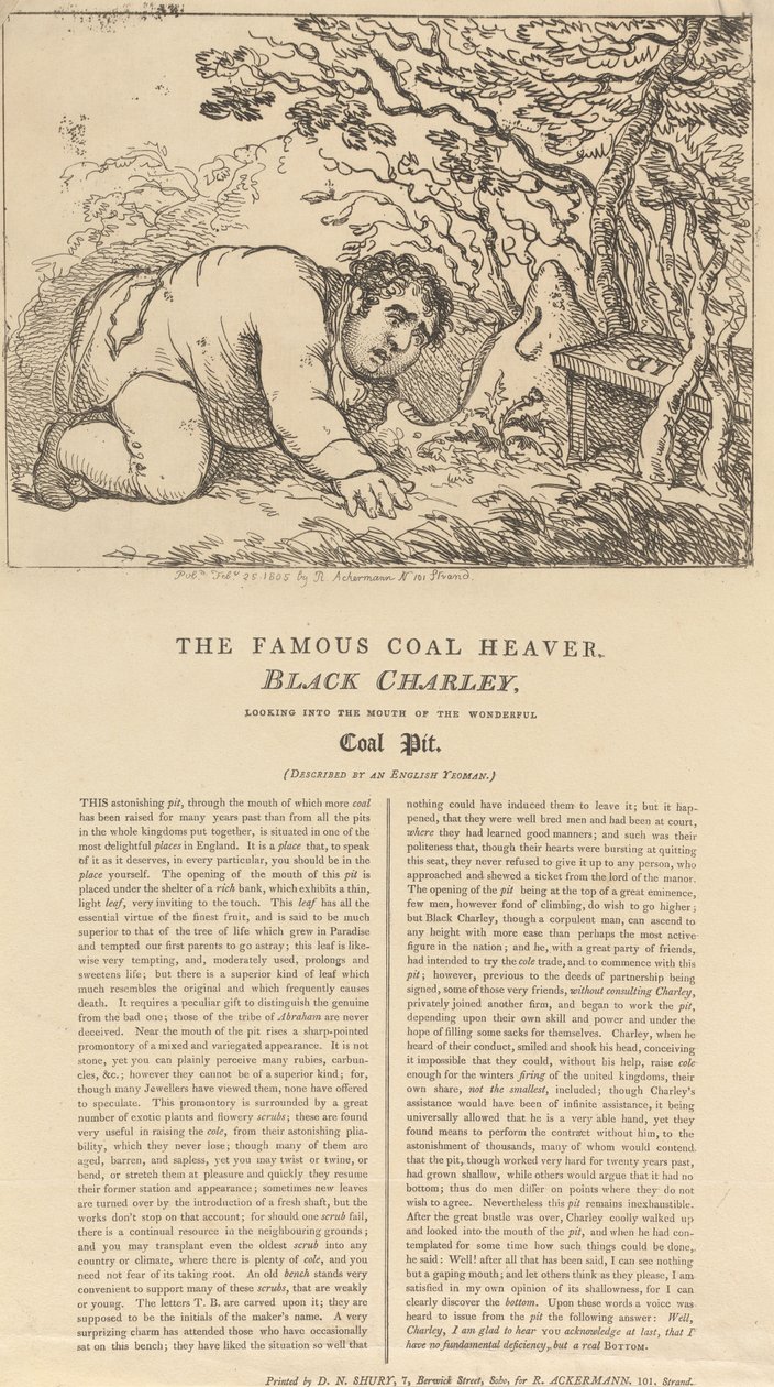 Le célèbre manutentionnaire de charbon, Black Charley, regardant à l
