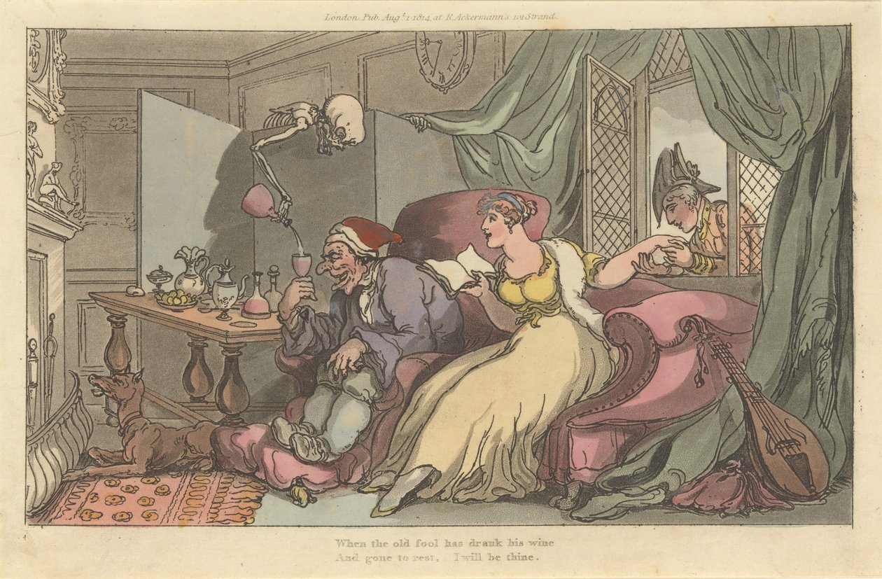 La lune de miel La danse de la mort anglaise, planche 13 - Thomas Rowlandson