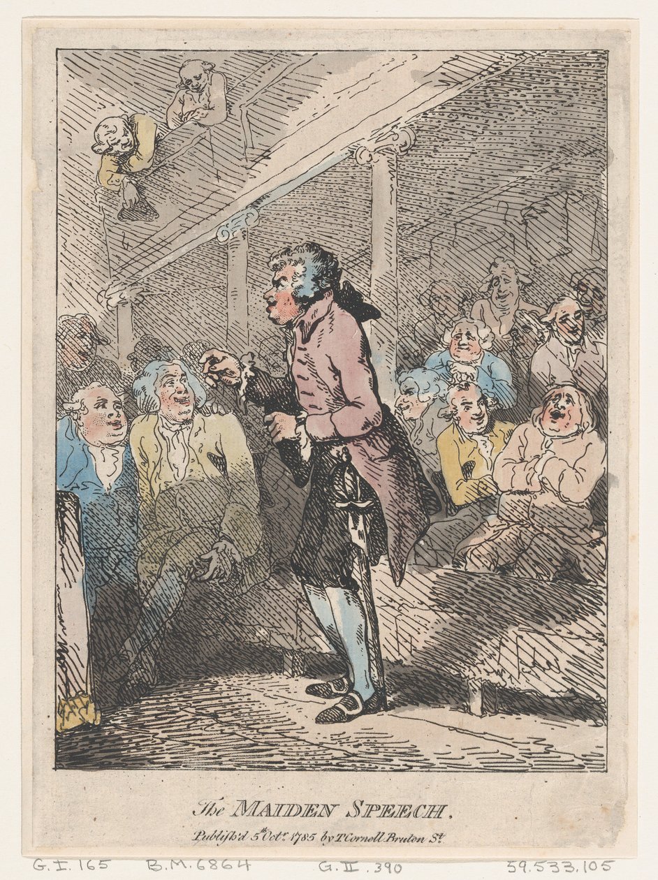 Le premier discours, 5 octobre 1785 - Thomas Rowlandson
