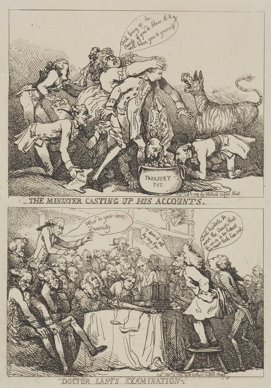 Le ministre fait ses comptes - Thomas Rowlandson