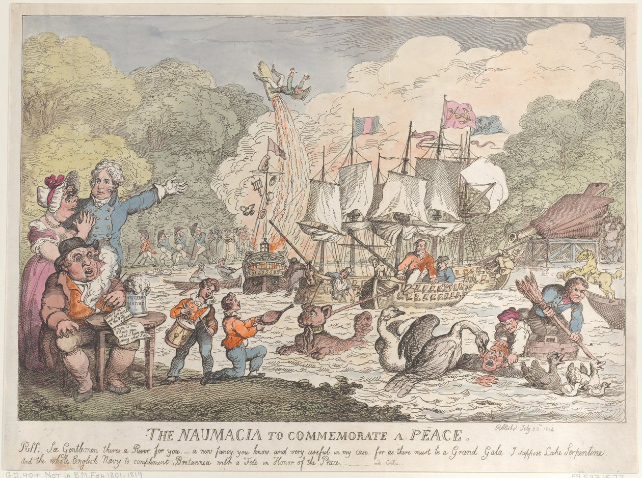 La Naumacia pour célébrer la paix - Thomas Rowlandson