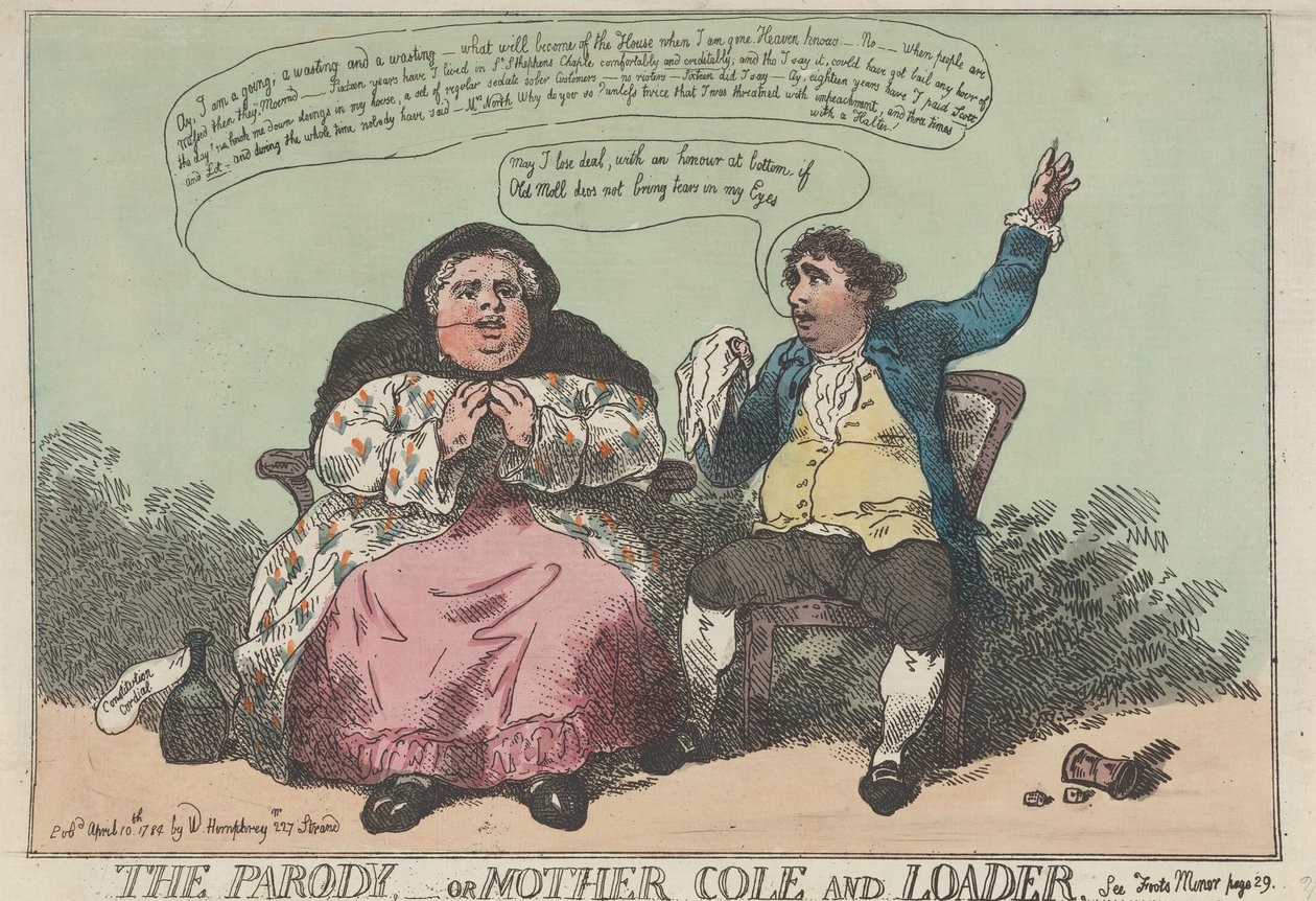 La parodie, ou Mère Cole et Leader - Thomas Rowlandson