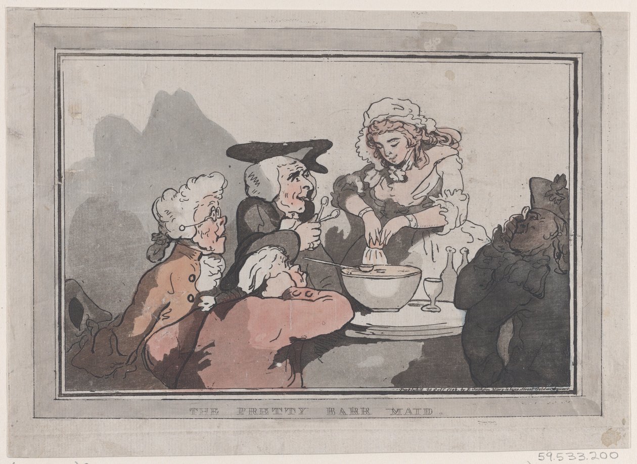 La jolie serveuse, 20 octobre 1786 - Thomas Rowlandson