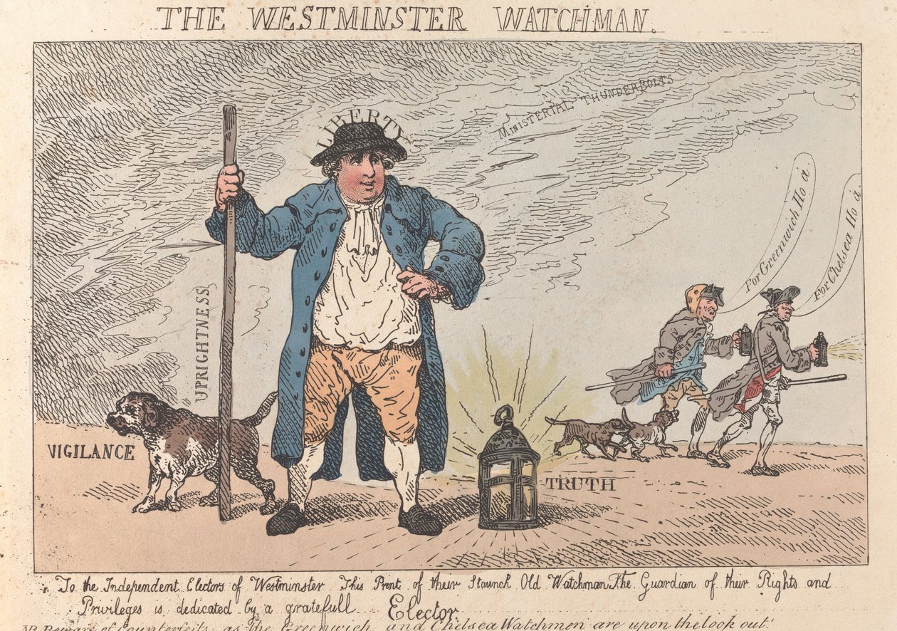 Le Westminster Watchman - Thomas Rowlandson