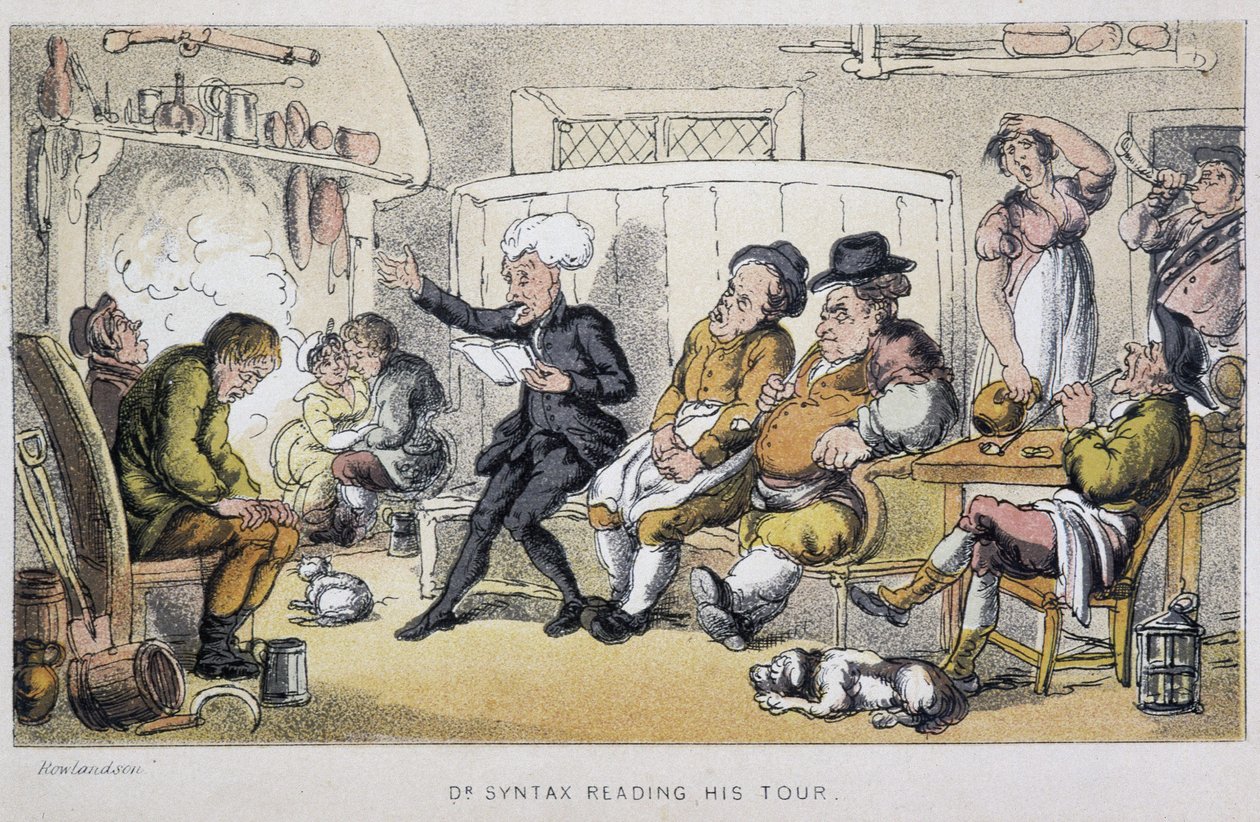 Le docteur lisant à une veillée - Thomas Rowlandson