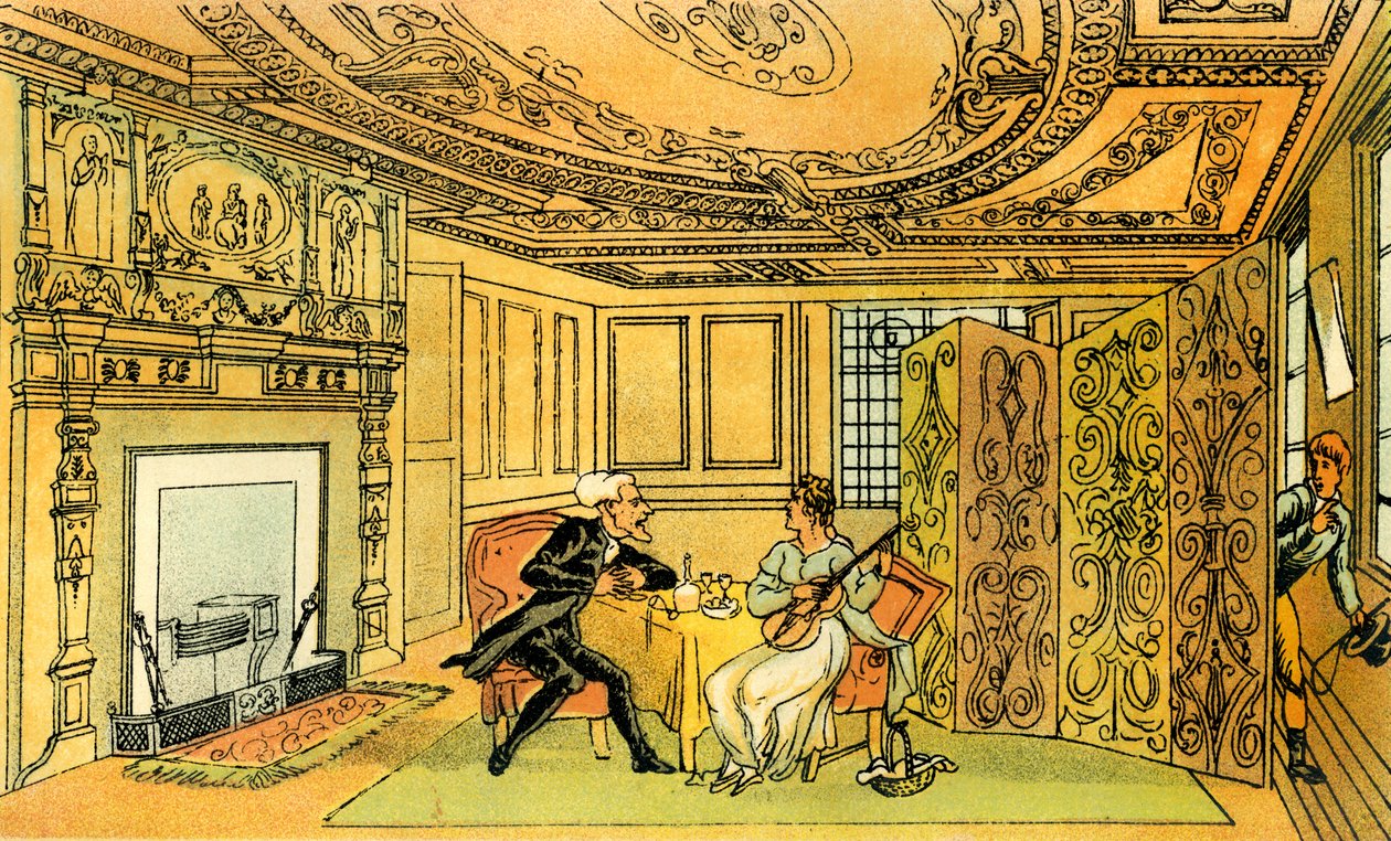 La visite du Dr Syntax à la veuve Hopeful - Thomas Rowlandson