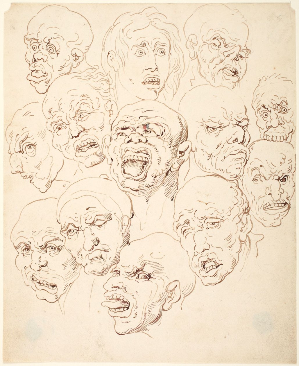 Treize têtes - Thomas Rowlandson