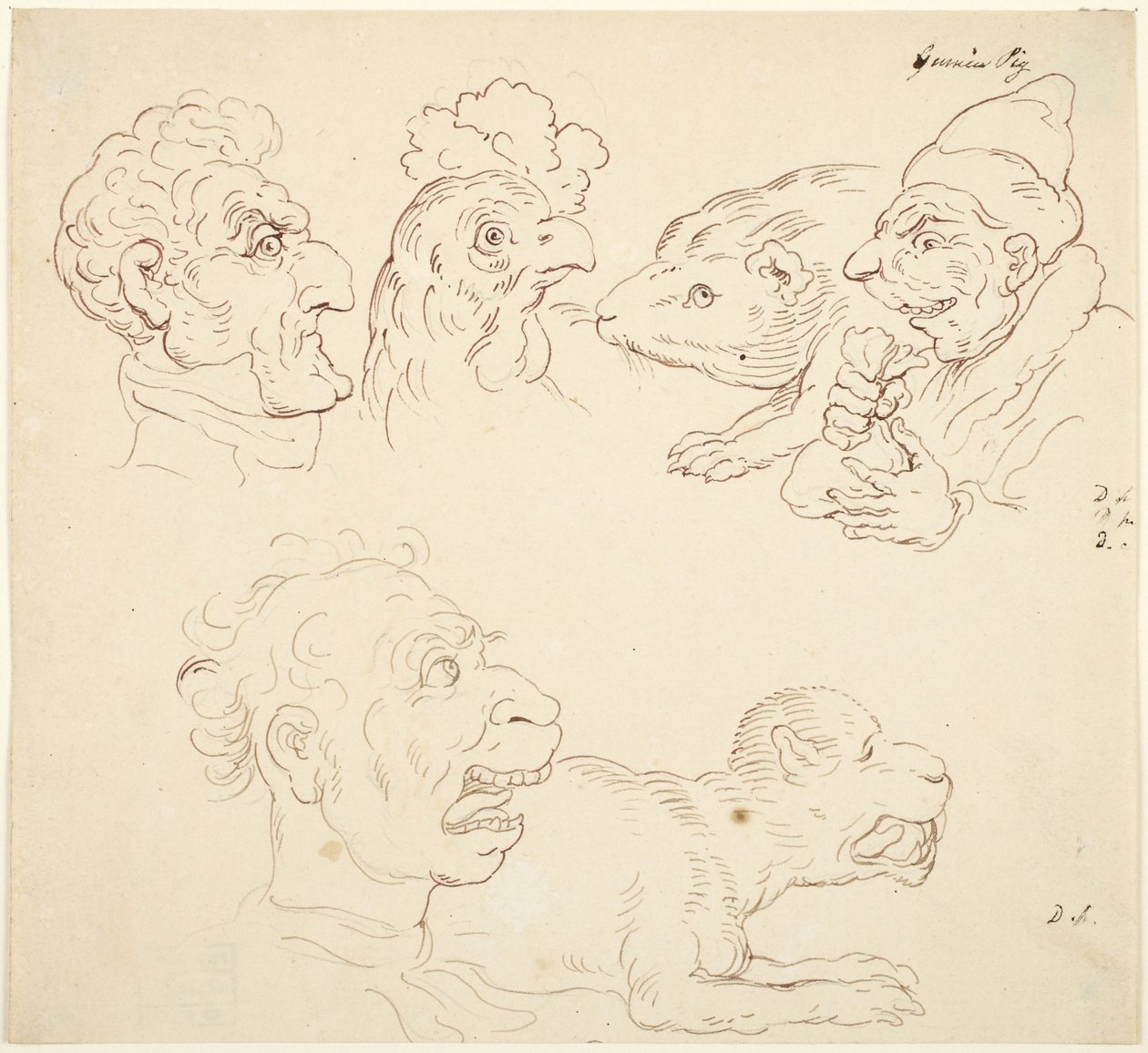 Trois caricatures - Thomas Rowlandson