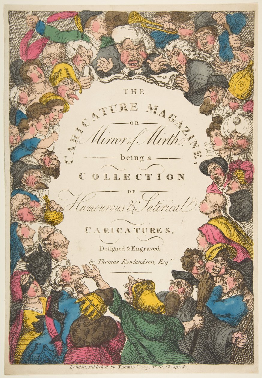 Page de titre, The Caricature Magazine, ou Mirror of Mirth, 19 novembre 1808 - Thomas Rowlandson