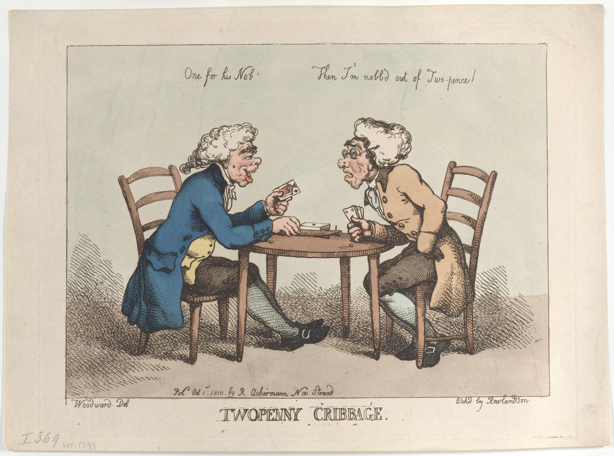 Twopenny Cribbage, [1er octobre 1799], réédité en 1810 - Thomas Rowlandson