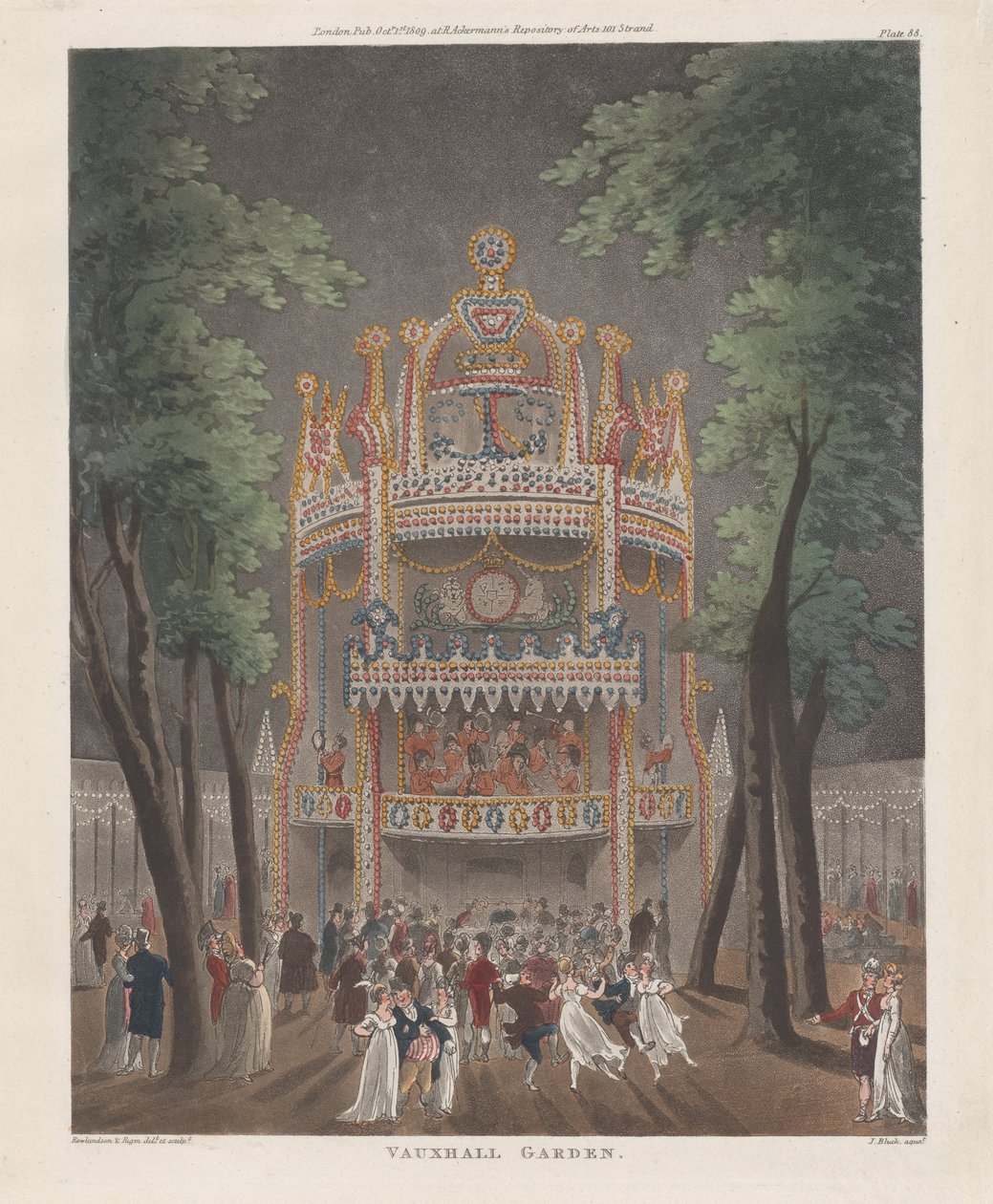 Vauxhall Garden, 2 octobre 1809 - Thomas Rowlandson