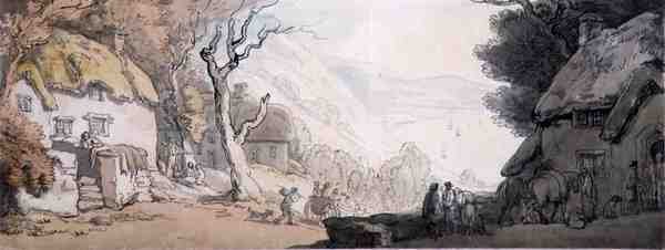 Vue depuis les falaises, les Mumbles, Galles du Sud - Thomas Rowlandson