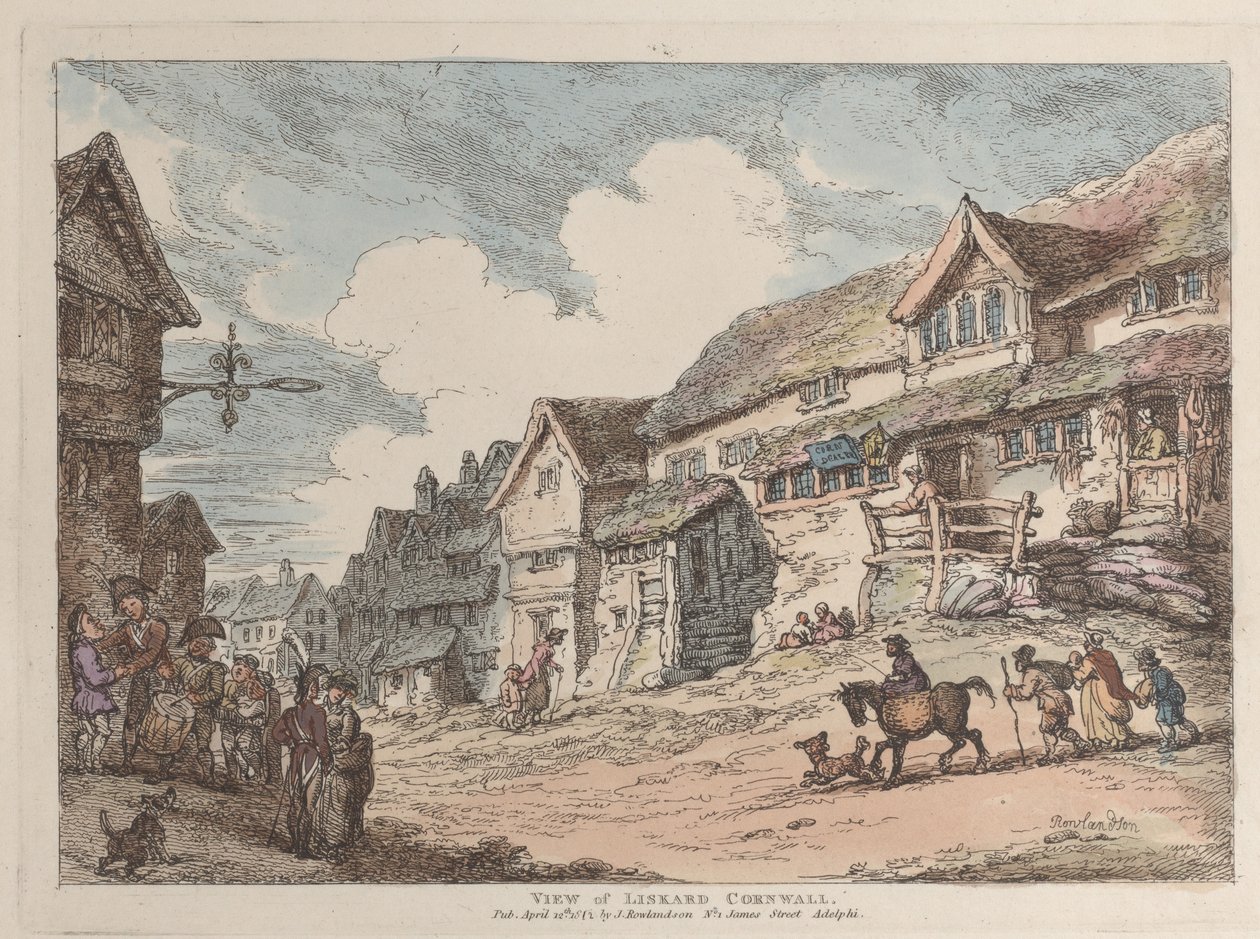 Vue sur Liskard, en Cornouailles - Thomas Rowlandson